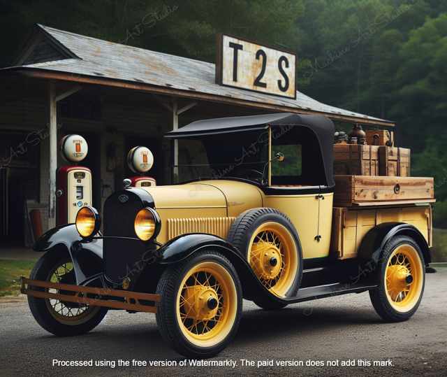 Old School Build automotive art